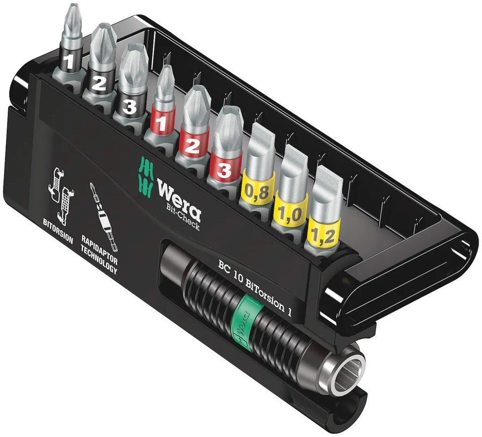 wera-8700-9-btz-bit-check-rapidaptor-jeu-de-10-embouts-bitorsion-et-porte-embout image 1