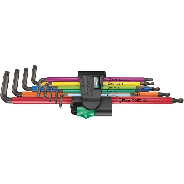 wera-05024480001-967-9-tx-xl-1-jeu-de-9-cl-s-m-les-coud-es-torx-avec-boule-multi image 1