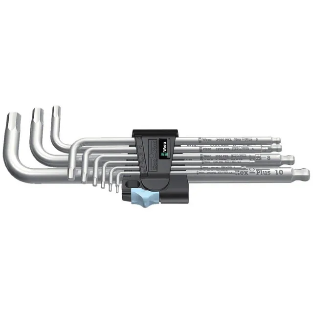 wera-3950-pkl-9-jeu-de-9-cl-s-m-les-coud-es-inox-m-triques-hex-plus-1-5-10-mm image 1