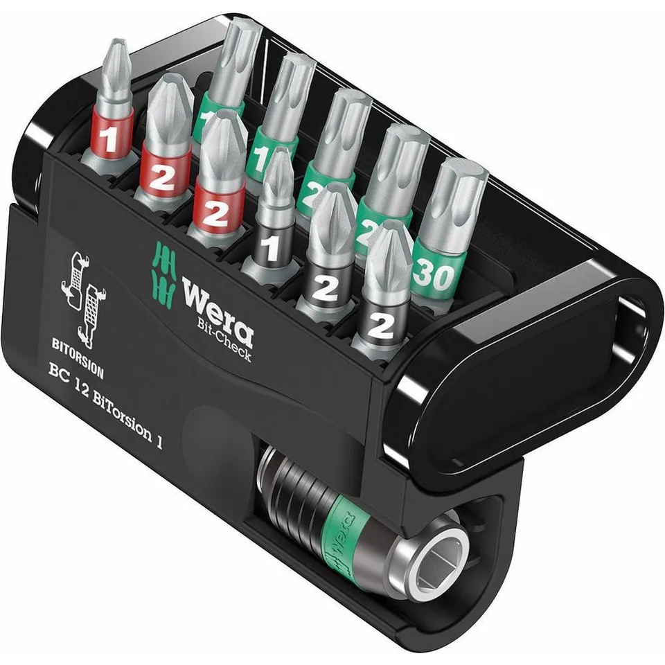 wera-bit-check-12-bi-torsion-1-05057420001-coffret-12-embouts-extra-rigides-univ image 1
