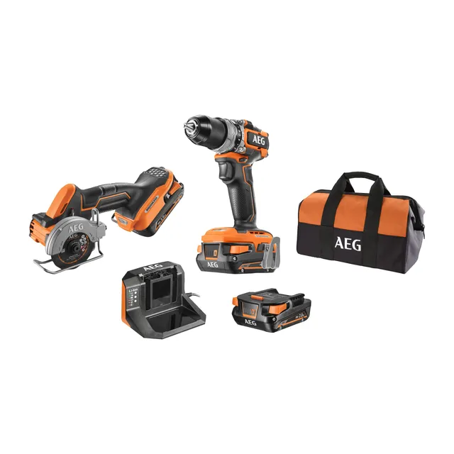 aeg-jp18a2sbl-202b-duo-brushless-18v-perceuse-percussion-mini-scie-multi-mat-ria image 1