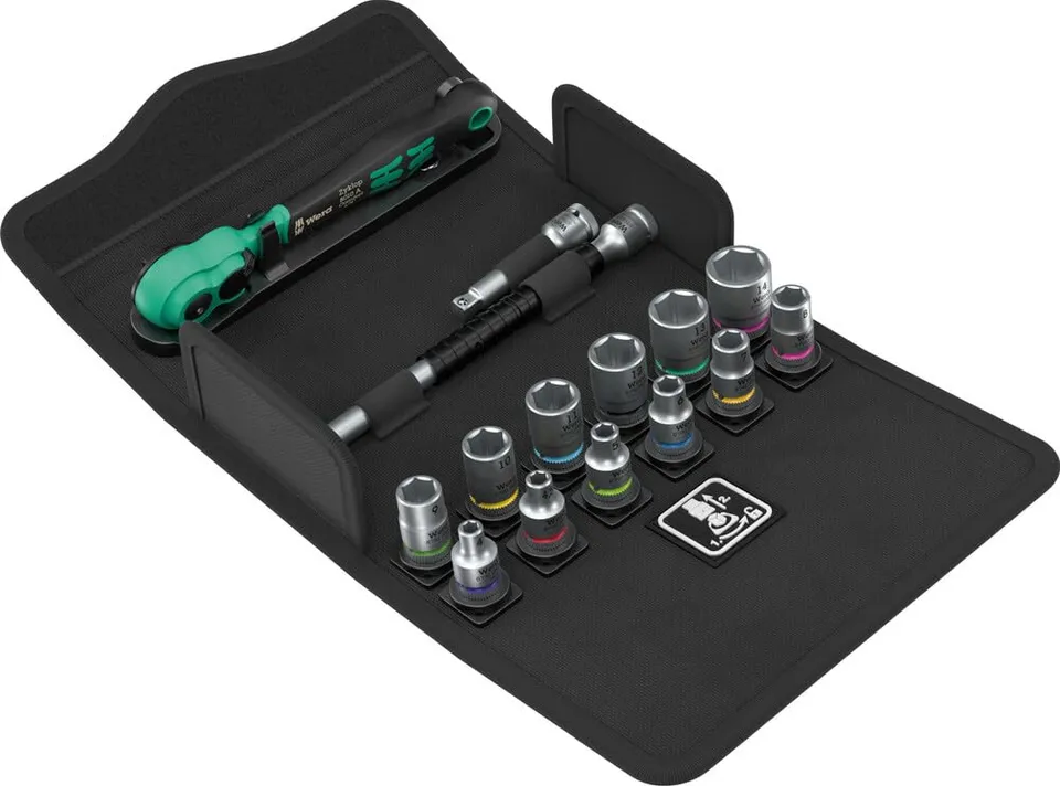 wera-8100-sa-13-jeu-de-douilles-cliquet-zyklop-comfort-1-4-m-trique-15-pi-ces image 1