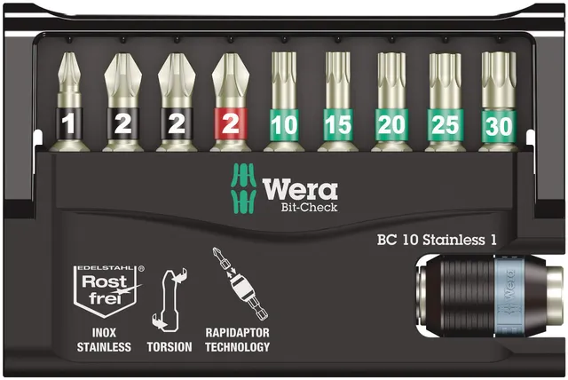 wera-05073630001-bit-check-10-stainless-1-sb-coffret-10-pi-ces-embouts-inox-port image 1