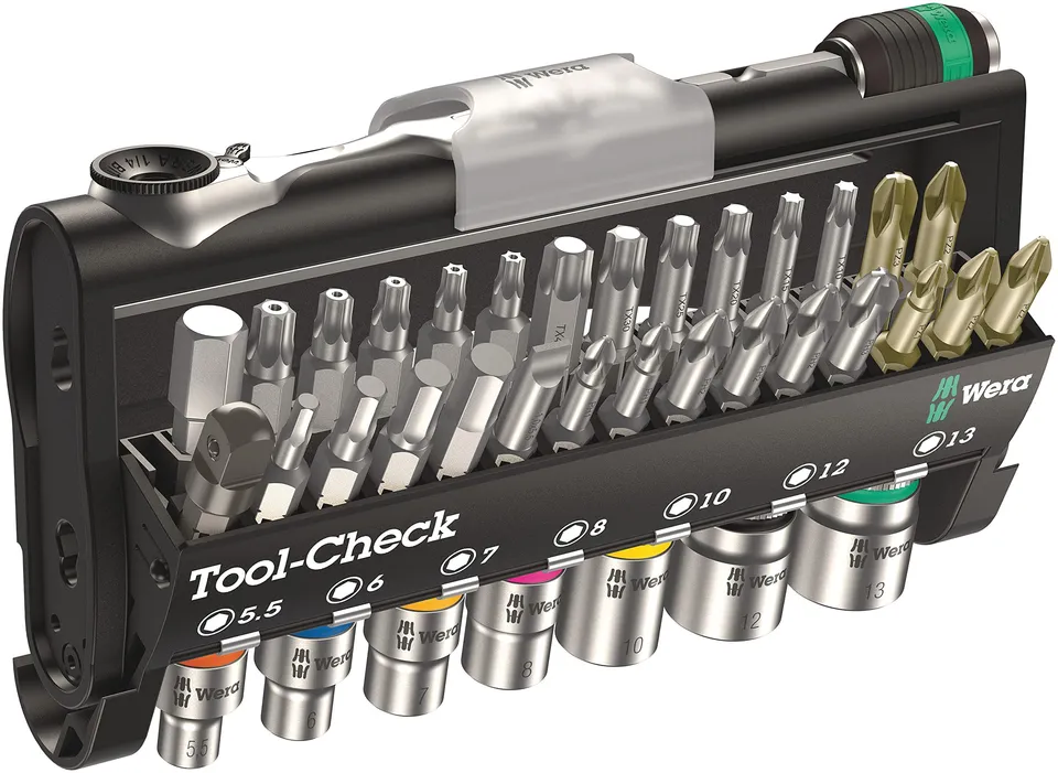 wera-tool-check-05073220001-coffret-38-pi-ces-mini-cliquet-1-4-embouts-douilles- image 1
