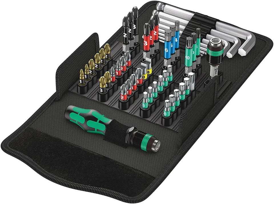 wera-kraftform-kompakt-100-coffret-52-pi-ces-porte-embouts-rapidaptor-embouts-bi image 1