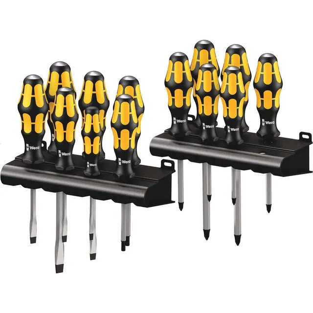 wera-big-pack-900-kraftform-jeu-de-13-tournevis-chapeau-frappable-plats-crucifor image 1
