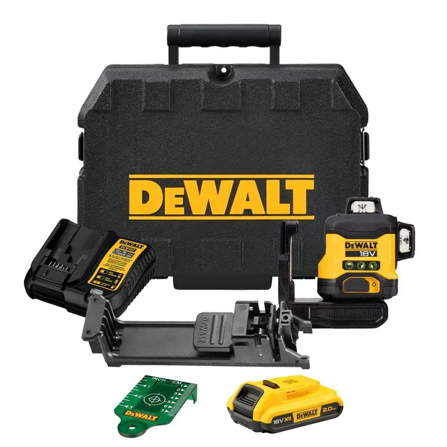 dewalt-dcle34031d1-qw-niveau-laser-multiligne-3x360-vert-compact-xr-18v-avec-bat image 1