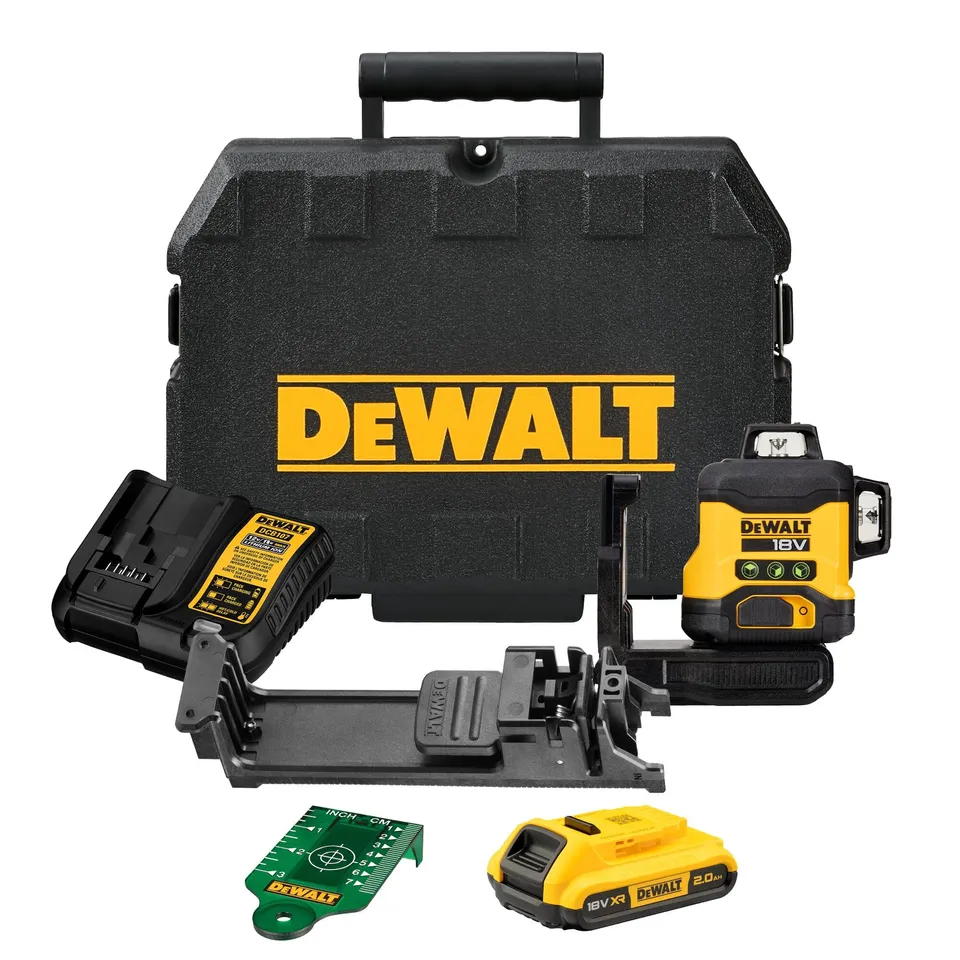 dewalt-dcle34031d1-qw-niveau-laser-multiligne-3x360-vert-compact-xr-18v-avec-bat image 1