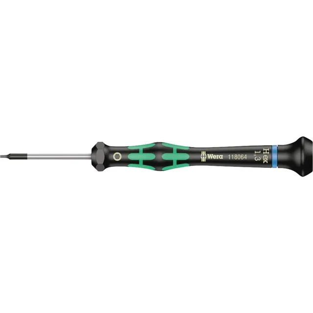 wera-2054-hex-plus-tournevis-lectronicien-six-pans-creux-1-3-x-40-mm-manche-kraf image 1