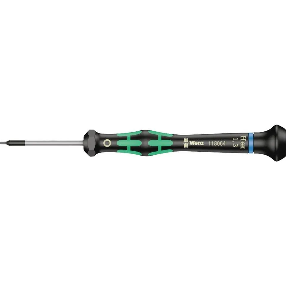 wera-2054-hex-plus-tournevis-lectronicien-six-pans-creux-1-3-x-40-mm-manche-kraf image 1