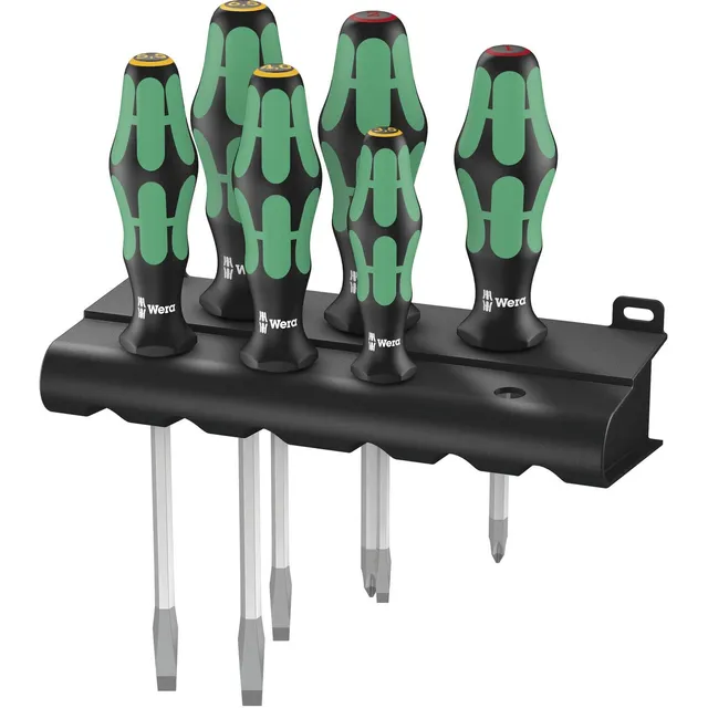 wera-334-355-sk-6-jeu-de-tournevis-kraftform-plus-lasertip-slot-pozidriv-avec-ra image 1