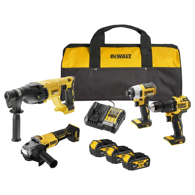 dewalt-dck424m3-qw-kit-combin-18v-xr-4-outils-perceuse-percussion-visseuse-impac image 1
