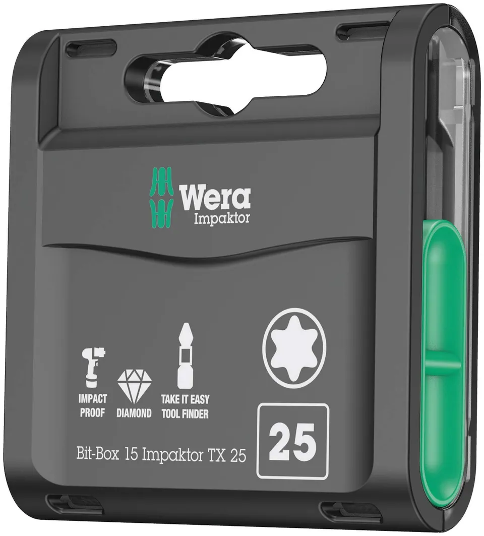 wera-05057775001-bit-box-15-impaktor-tx-25-bo-te-de-15-embouts-torx-tx25-impakto image 1