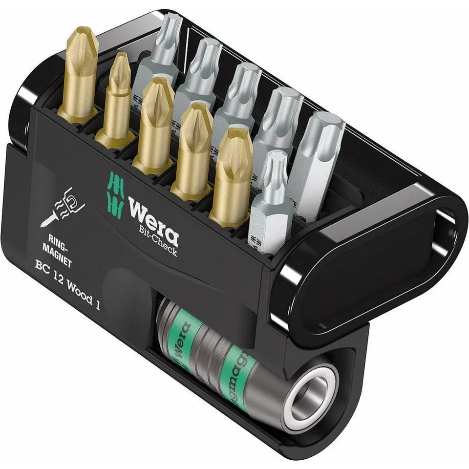 wera-bit-check-12-wood-1-coffret-12-embouts-pour-bois-avec-porte-embouts-rapidap image 1