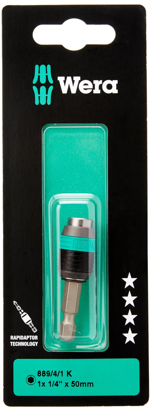 wera-889-4-1-k-porte-embouts-universel-rapidaptor-sb-1-4-x-50-mm-changement-d-em image 1