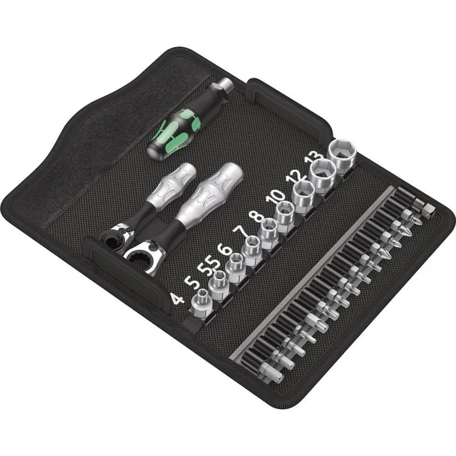 wera-kraftform-kompakt-zyklop-mini-2-set-27-pi-ces-mini-cliquet-acier-forg-douil image 1