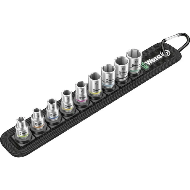 wera-05003883001-belt-4-zyklop-sangle-porte-douilles-1-4-avec-9-douilles-embouts image 1