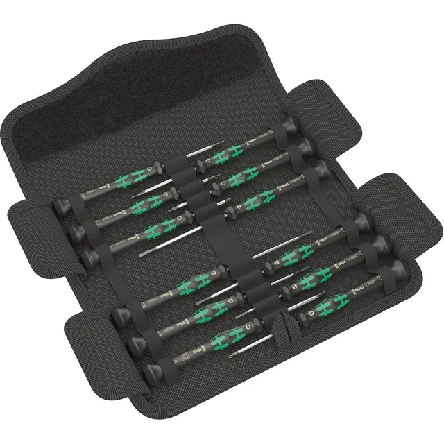 wera-kraftform-micro-set-12-sb-1-jeu-de-12-tournevis-de-pr-cision-pour-lectroniq image 1