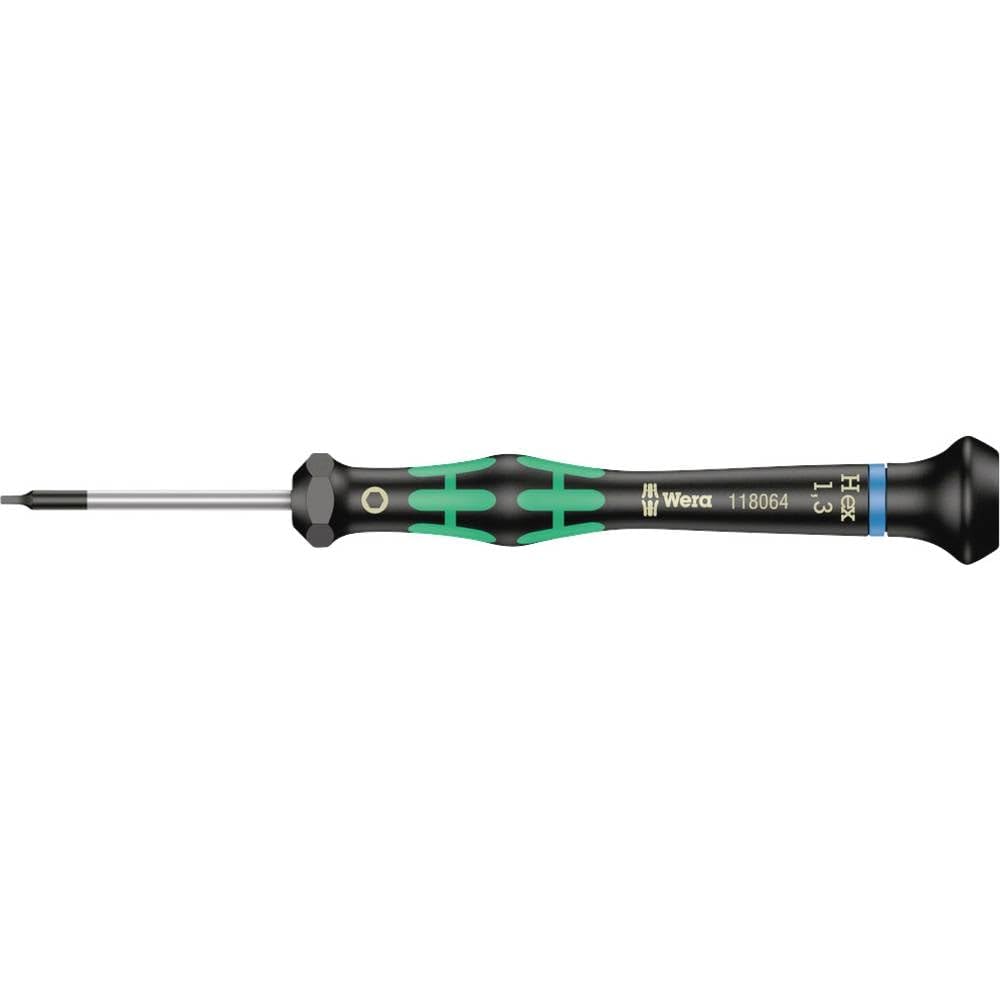 wera-2054-hex-plus-tournevis-lectronicien-six-pans-creux-1-3-x-40-mm-manche-kraf image 1