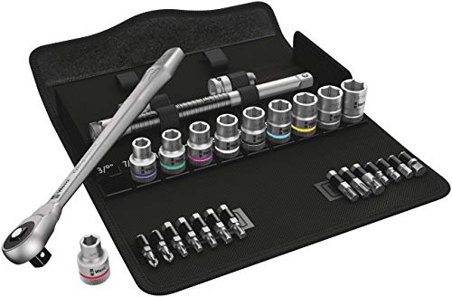 wera-8100-sb-10-jeu-zyklop-metal-ratchet-3-8-syst-me-imp-rial-avec-carr-traversa image 4