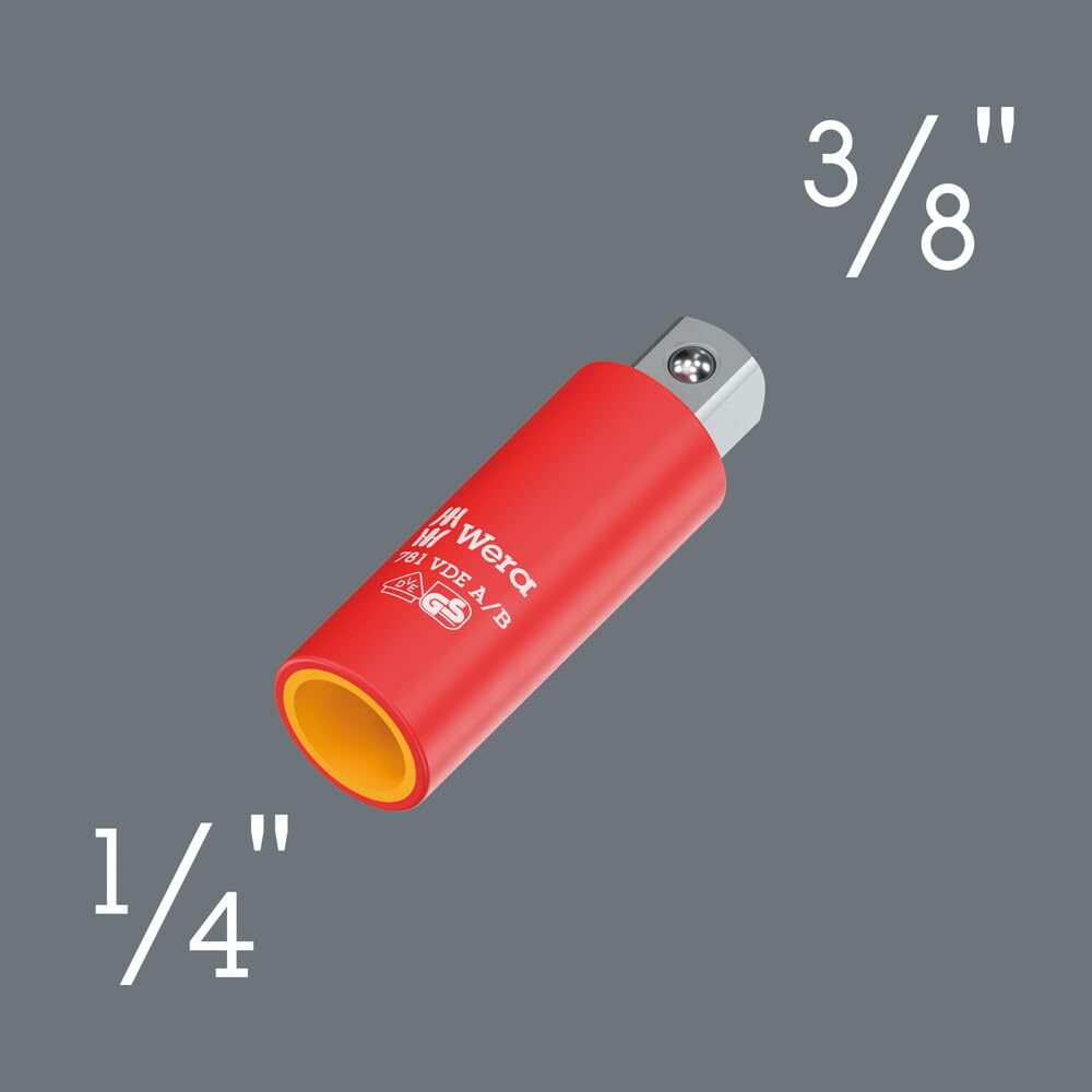 wera-781-a-b-vde-adaptateur-isol-1-4-femelle-vers-3-8-m-le-56-mm image 2