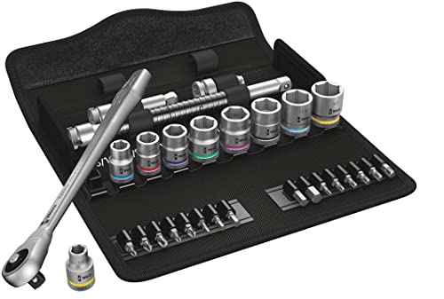 wera-8100-sb-10-jeu-zyklop-metal-ratchet-3-8-syst-me-imp-rial-avec-carr-traversa image 3