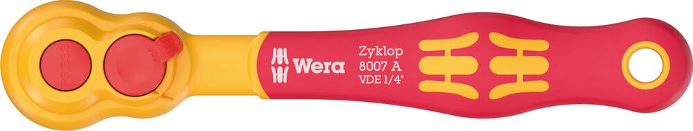 wera-8007-a-cliquet-zyklop-vde-1-4-x-144-mm-cliquet-isol-1000v-avec-levier-d-inv image 1