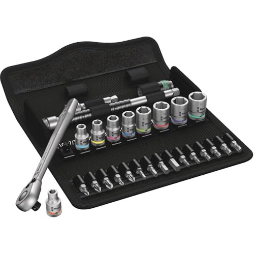 wera-zyklop-metal-8100-sa-11-jeu-cliquet-1-4-imp-rial-28-pi-ces-avec-levier-d-in image 2