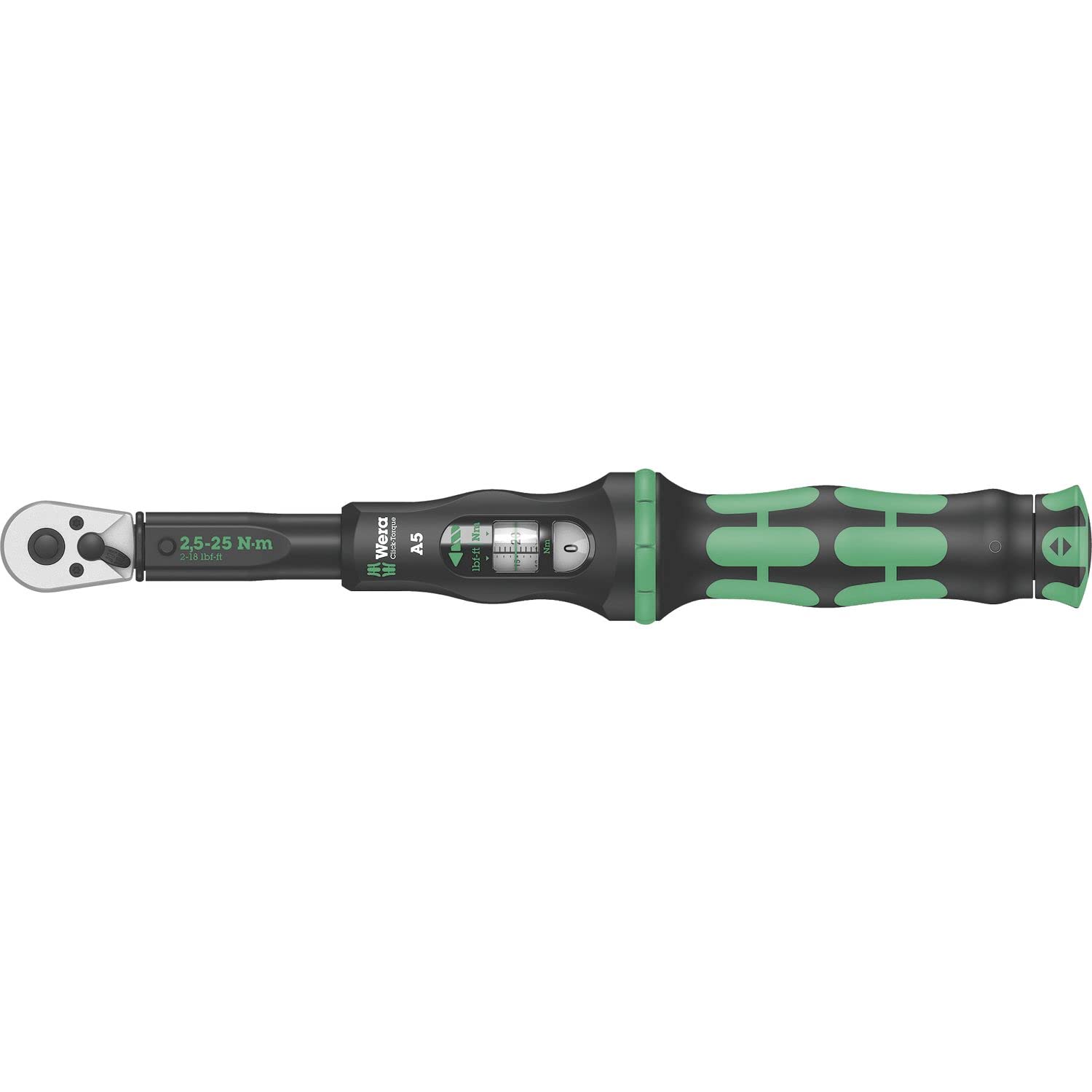 wera-click-torque-a-5-cl-dynamom-trique-cliquet-1-4-2-5-25-nm-verte image 1