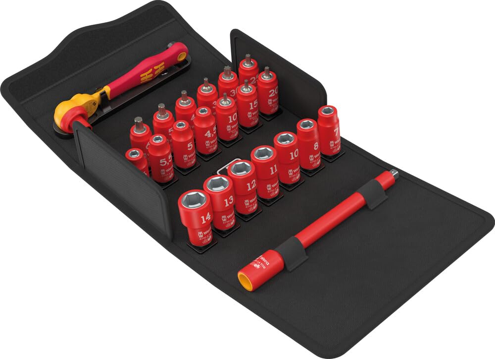 wera-8100-sa-vde-1-coffret-22-pi-ces-cliquet-zyklop-1-4-isol-1000v-avec-levier-d image 1