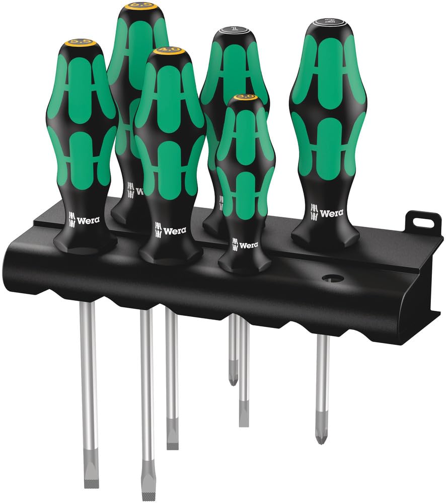 wera-334-355-6-rack-kraftform-plus-lasertip-jeu-de-6-tournevis-pour-vis-fendues- image 1