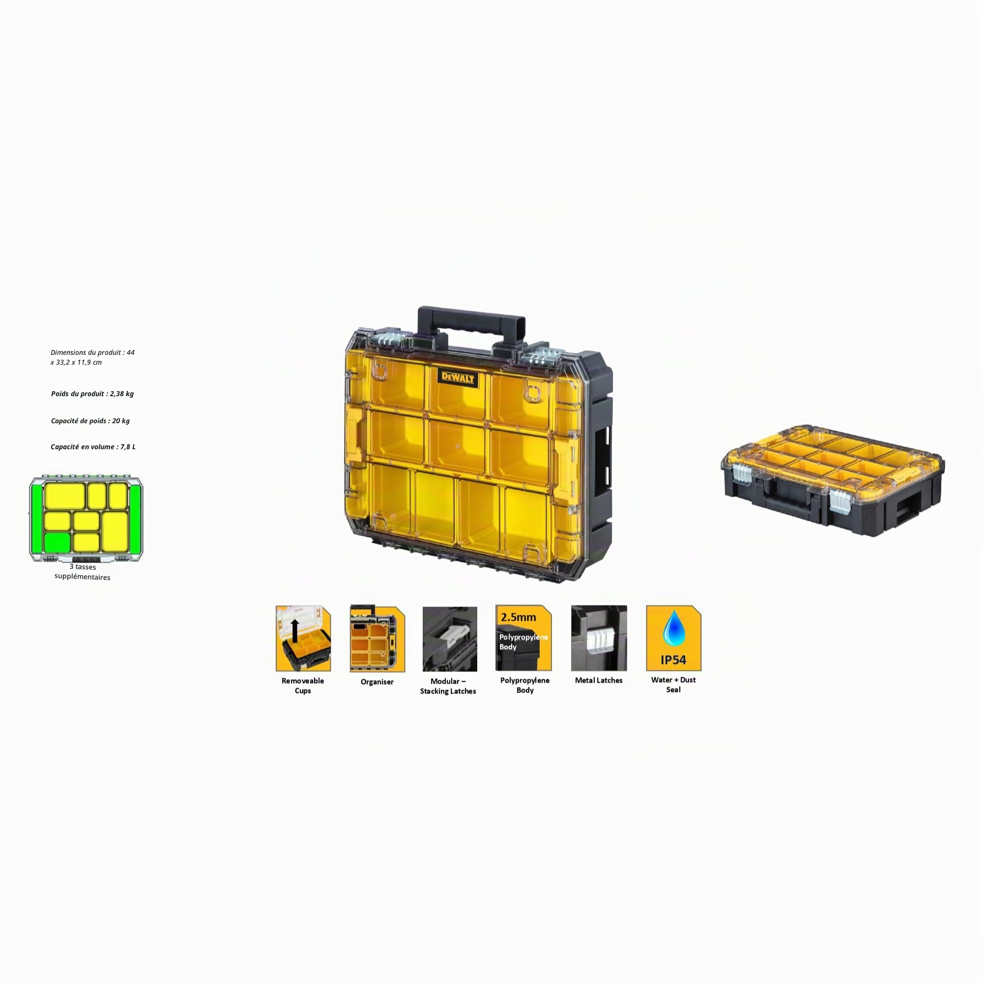 dewalt-dwst82968-1-organiseur-tstak-tanche-ip54-7-8l-couvercle-polycarbonate-tra image 5