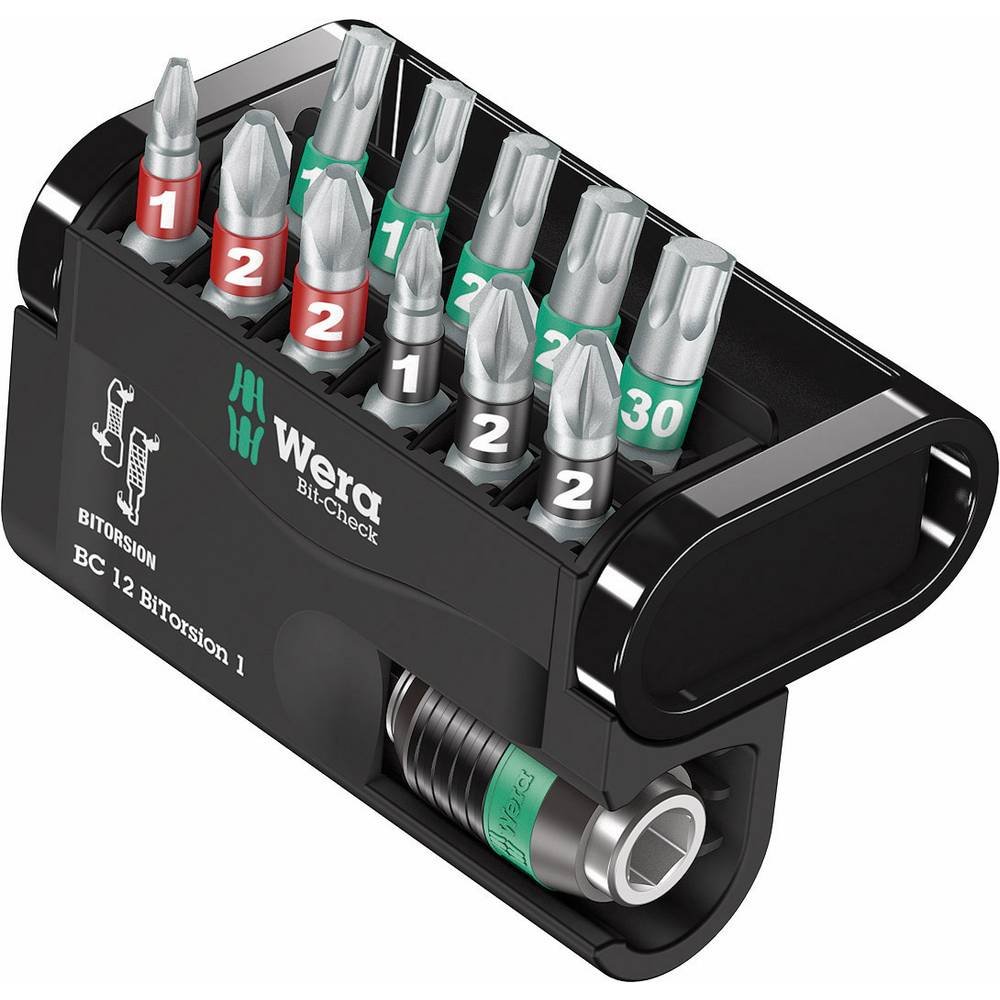 wera-bit-check-12-bi-torsion-1-05057420001-coffret-12-embouts-extra-rigides-univ image 1