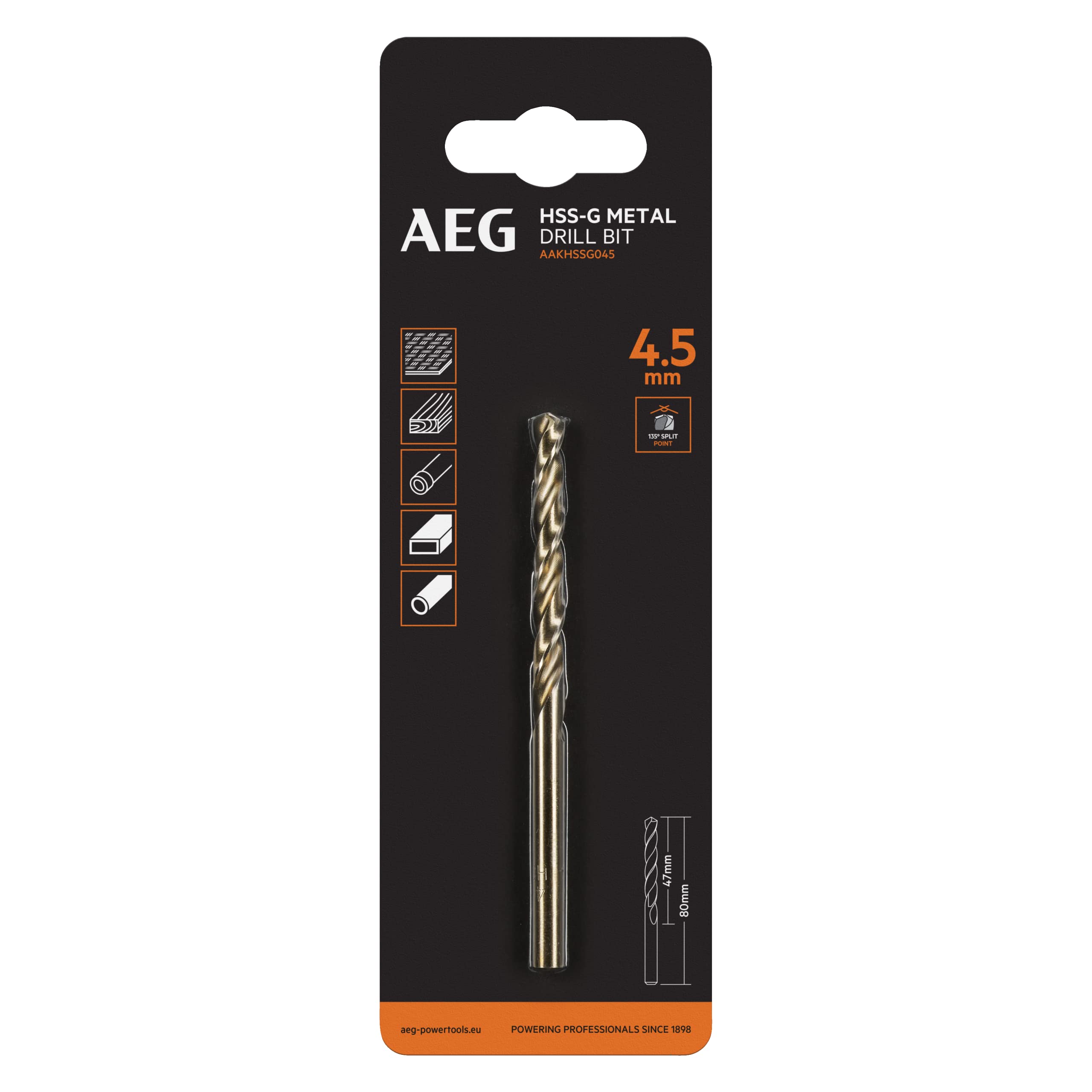 aeg-aakhssg045-foret-m-taux-hss-g-din338-4-5-mm-pointe-135-acier-de-construction image 2