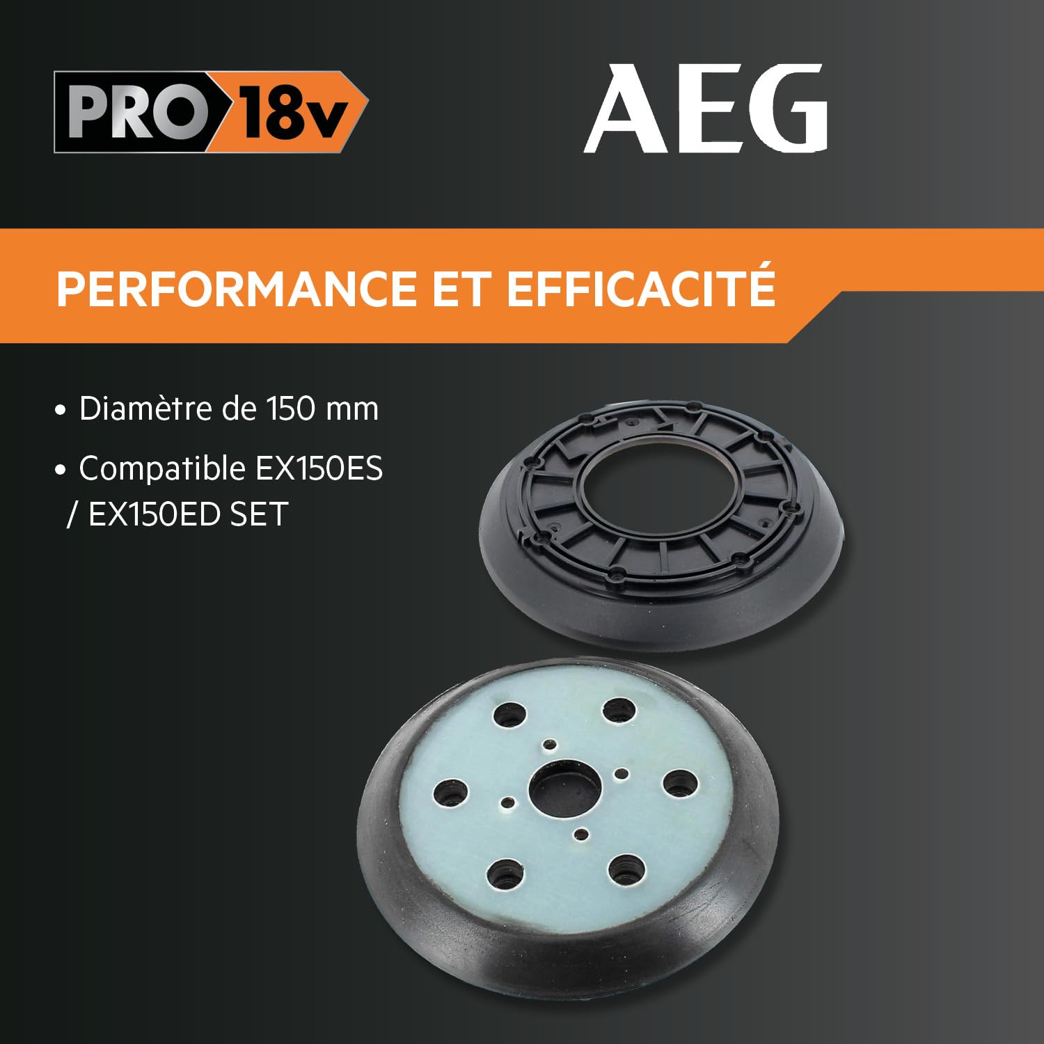 aeg-base-de-pon-age-150-mm-pour-ponceuse-orbitale-ex150e-plateau-de-rechange-d-o image 2