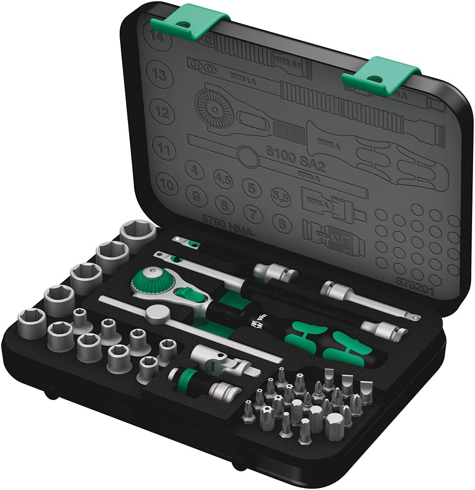 wera-8100-sa-2-zyklop-speed-jeu-de-cliquet-douilles-1-4-m-trique-42-pi-ces-coffr image 1
