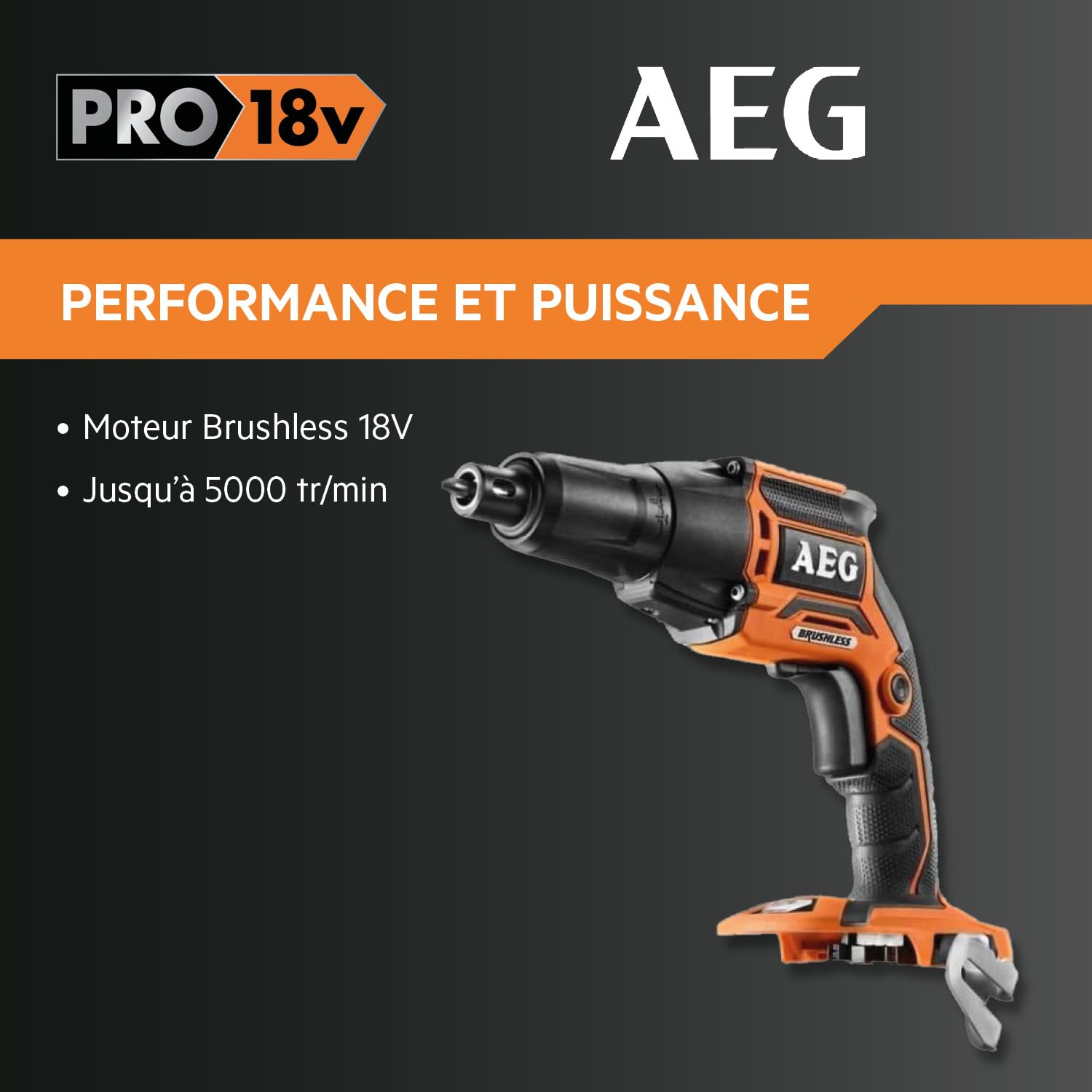 aeg-bts18bl-0-visseuse-plaquiste-18v-pro18v-brushless-5000-tr-min-push-drive-san image 3