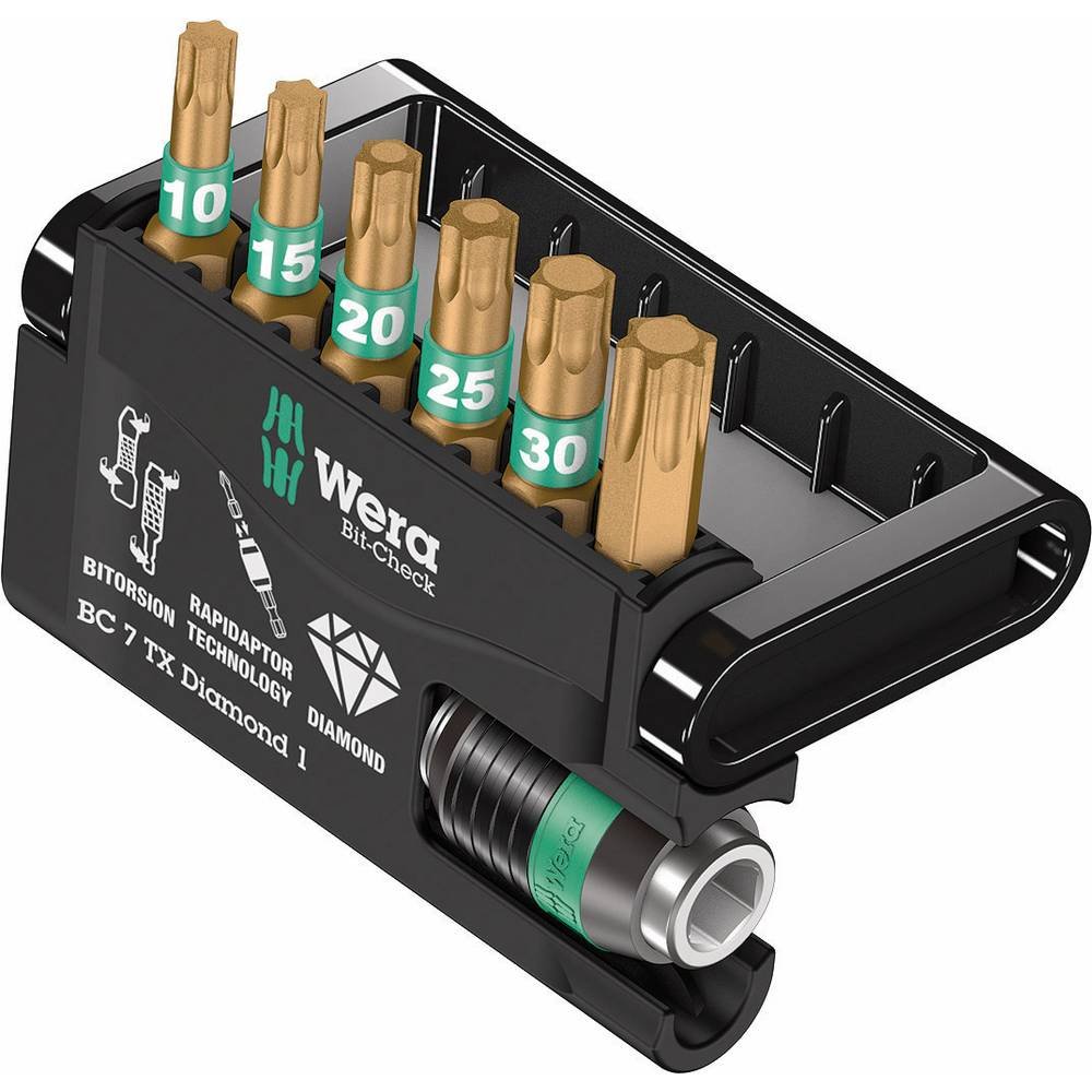 wera-bit-check-7-diamond-1-coffret-7-embouts-bitorsion-pointe-diamant-e-avec-rap image 5