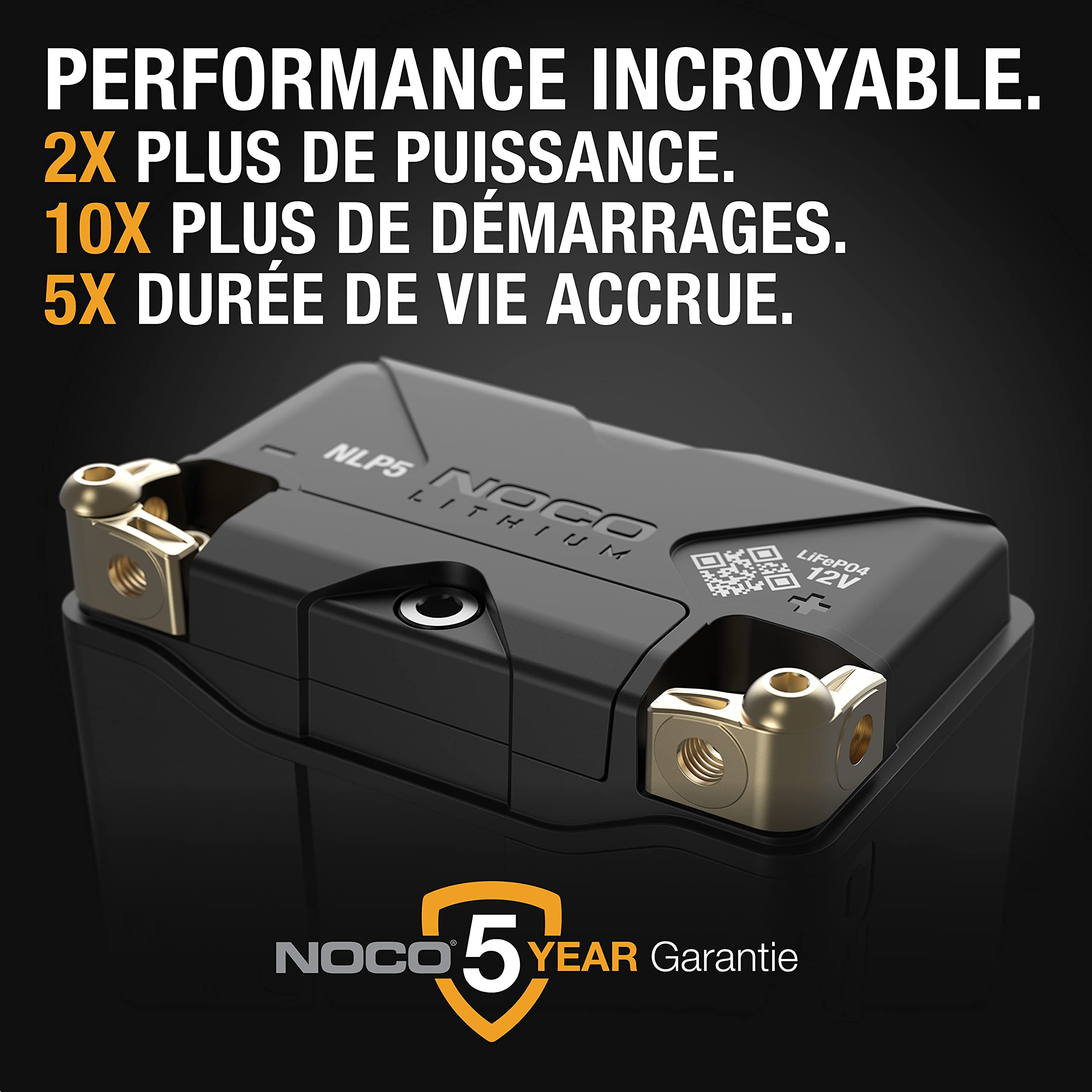 noco-nlp5-batterie-lithium-moto-12v-2ah-250a-groupe-5-avec-bms-dynamique image 2
