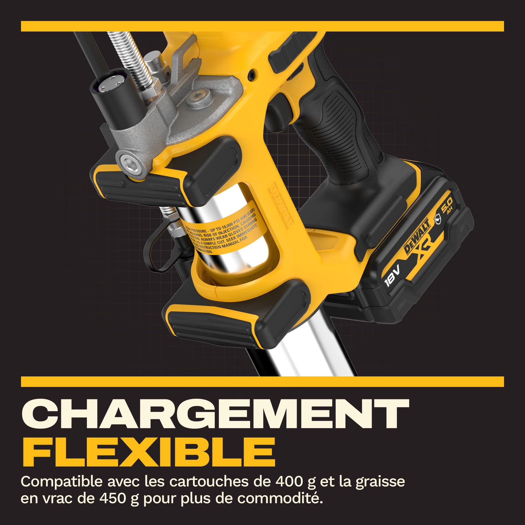 dewalt-dcgg581p1g-qw-pistolet-graisseur-sans-fil-18v-xr-2-vitesses-690-bars-batt image 7