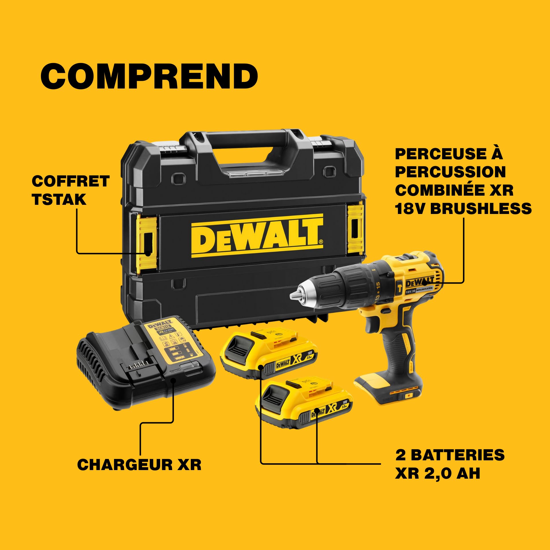dewalt-dcd778d2t-qw-perceuse-visseuse-percussion-sans-fil-xr-18v-brushless-compa image 5