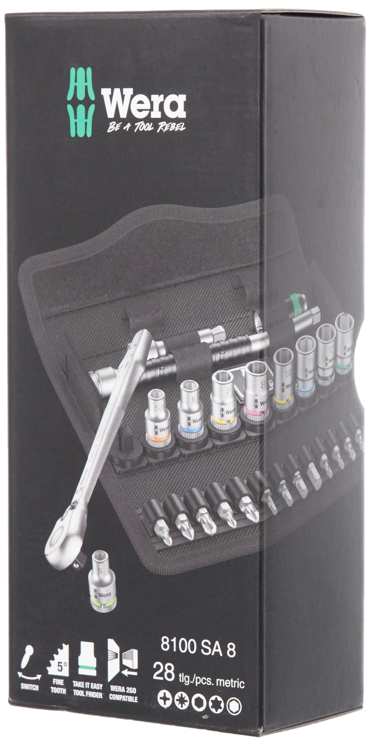wera-05004018001-8100-sa-8-jeu-de-cliquets-zyklop-metal-carr-1-4-m-trique-28-pi- image 3