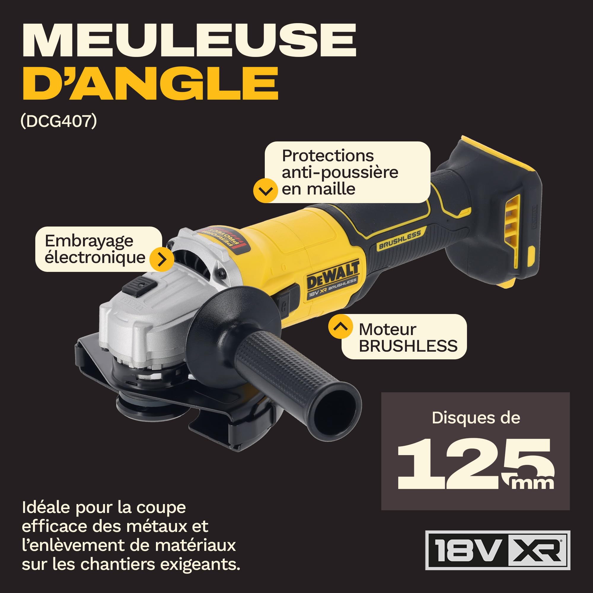 dewalt-dck424m3-qw-kit-combin-18v-xr-4-outils-perceuse-percussion-visseuse-impac image 5