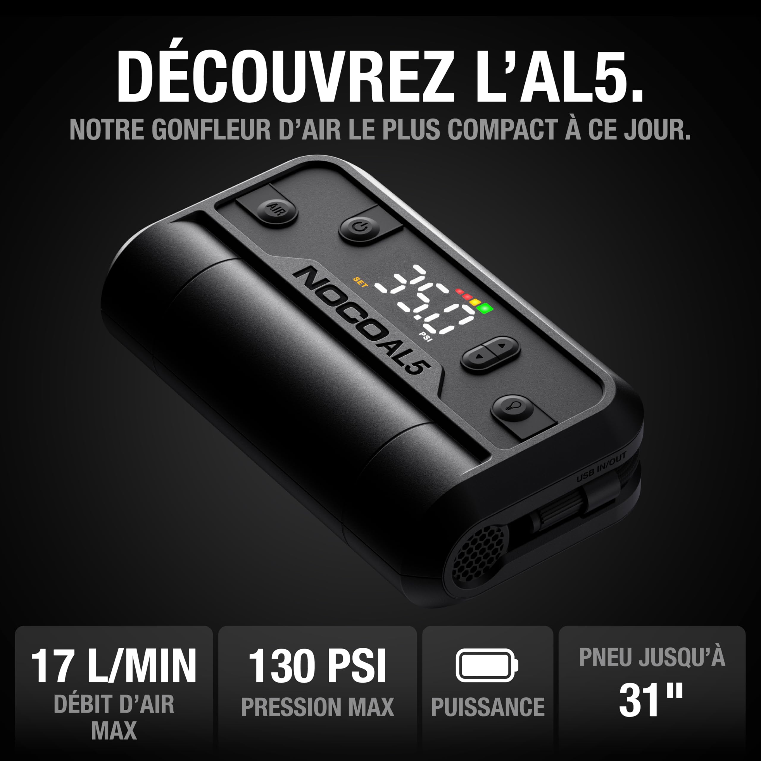 noco-air-al5-gonfleur-sans-fil-ultra-compact-5a-compresseur-d-air-batterie-lithi image 2