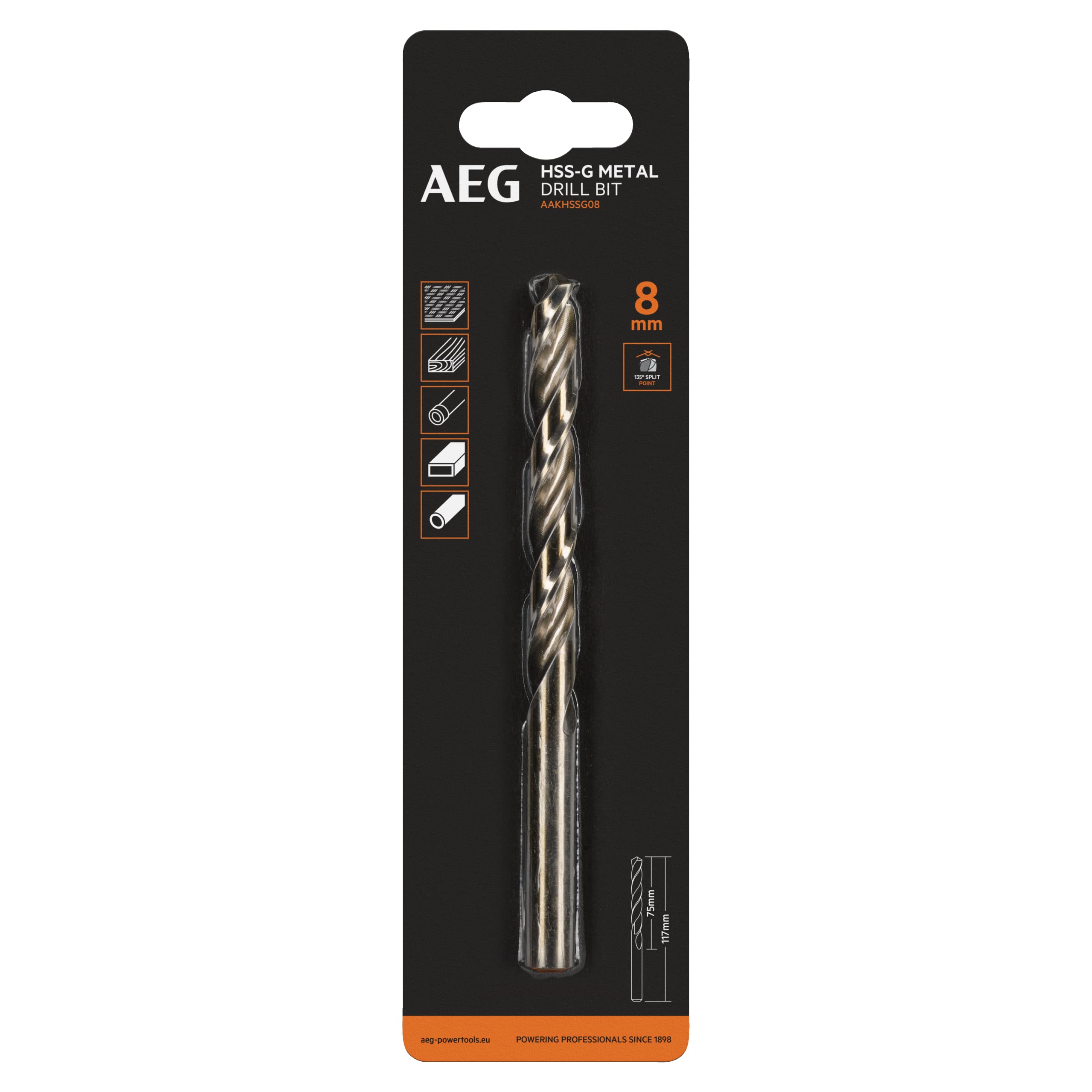 aeg-aakhssg08-foret-m-taux-8-mm-hss-g-din338-pointe-split-point-135-fixations-m8 image 2