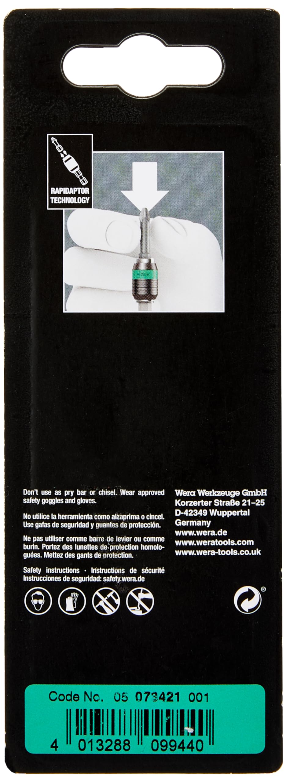 wera-889-4-1-k-porte-embouts-universel-rapidaptor-sb-1-4-x-50-mm-changement-d-em image 3