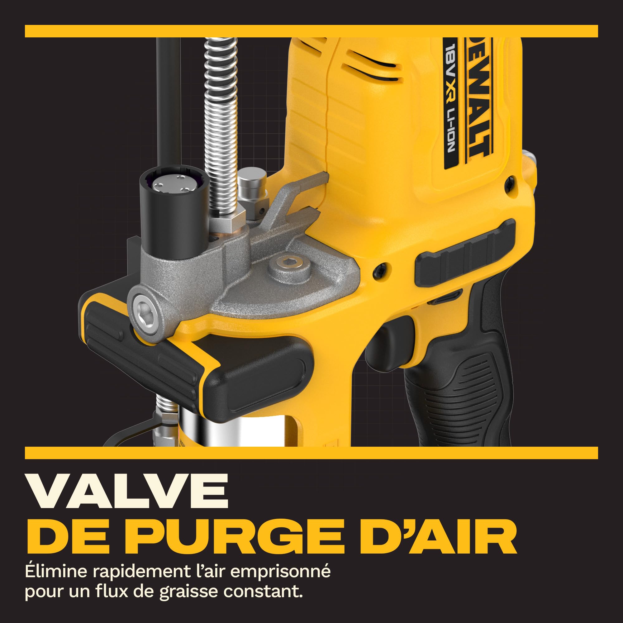 dewalt-dcgg581p1g-qw-pistolet-graisseur-sans-fil-18v-xr-2-vitesses-690-bars-batt image 8