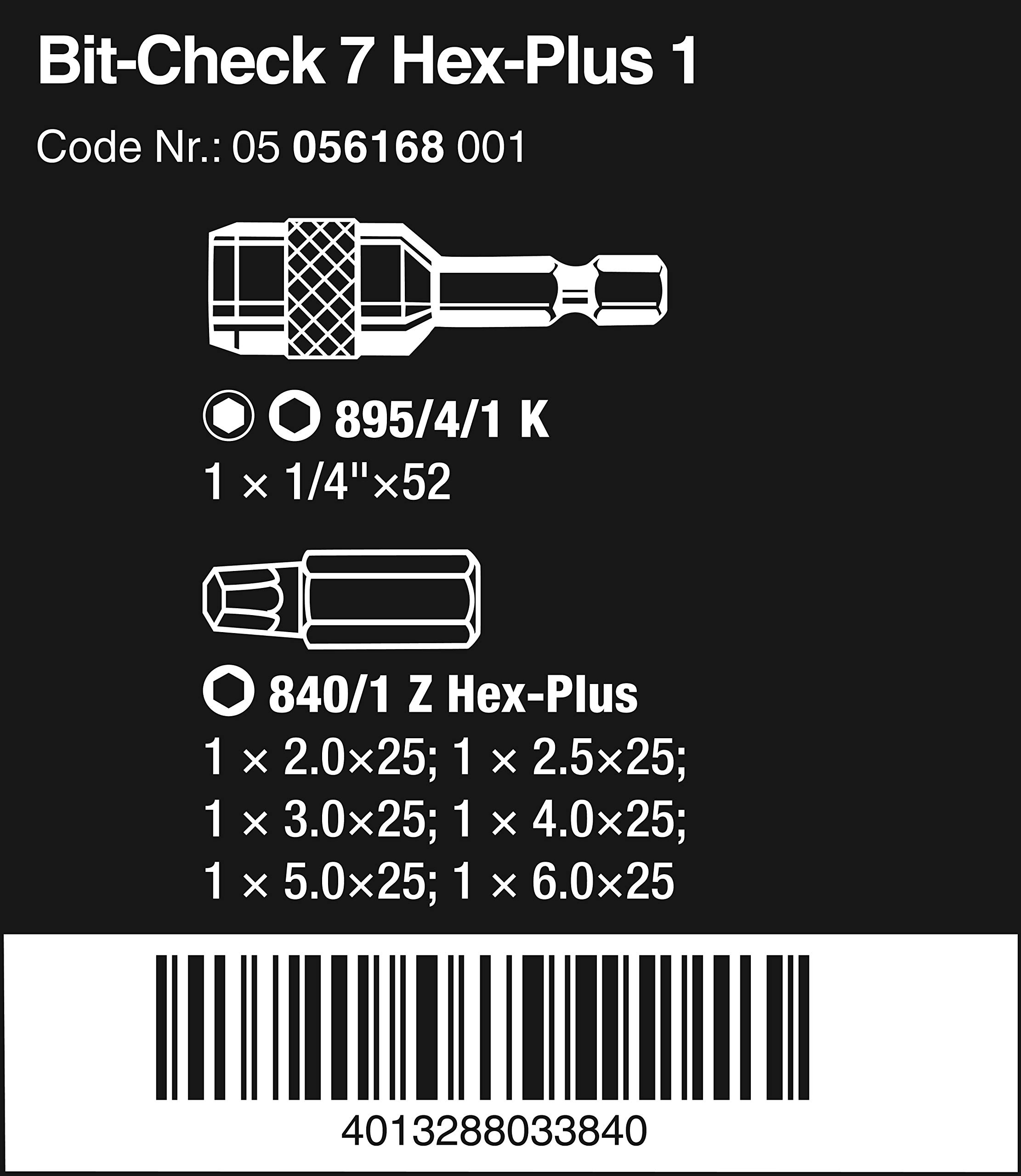 wera-bit-check-hex-plus-1-kit-de-7-embouts-six-pans-femelle-btr-hex-plus image 2