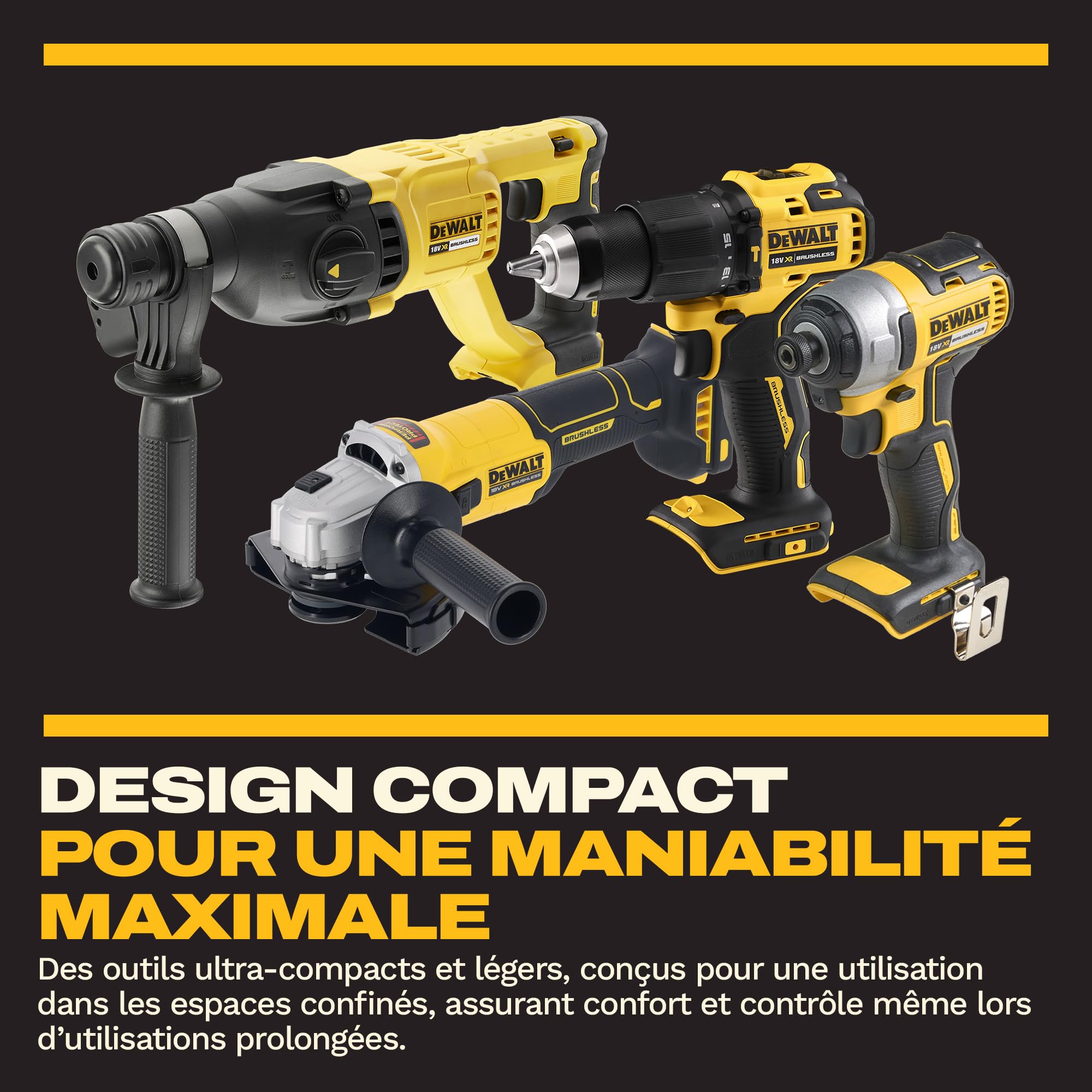dewalt-dck424m3-qw-kit-combin-18v-xr-4-outils-perceuse-percussion-visseuse-impac image 6