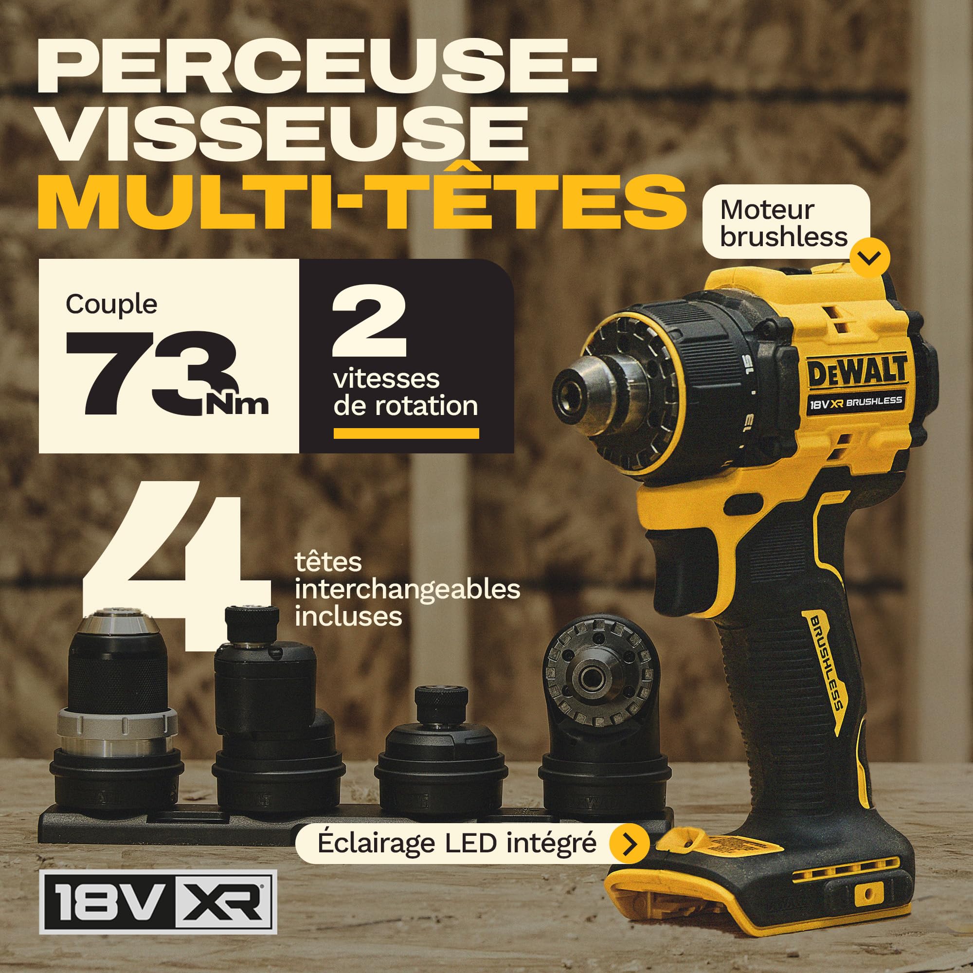 dewalt-18v-xr-dcd803kn-xj-perceuse-visseuse-multi-t-tes-brushless-avec-4-t-tes-i image 2